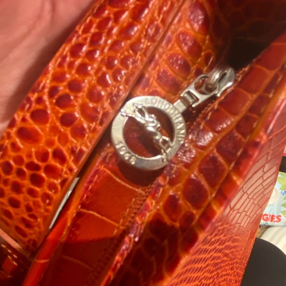 Longchamp Roseau Croc Embossed Crossbody Bag - Picture 5 of 15